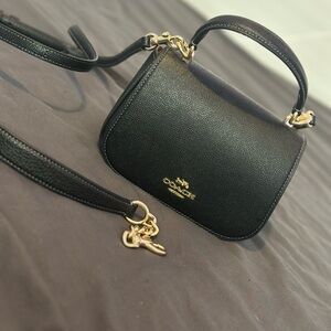 Coach Black Leather Crossbody Bag